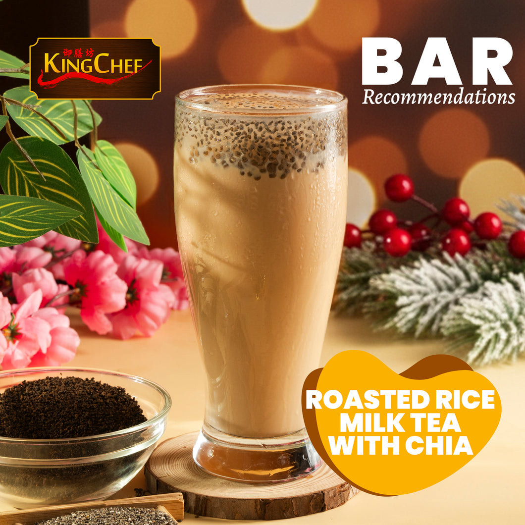 Roasted Rice Milk Tea with Chia Seed