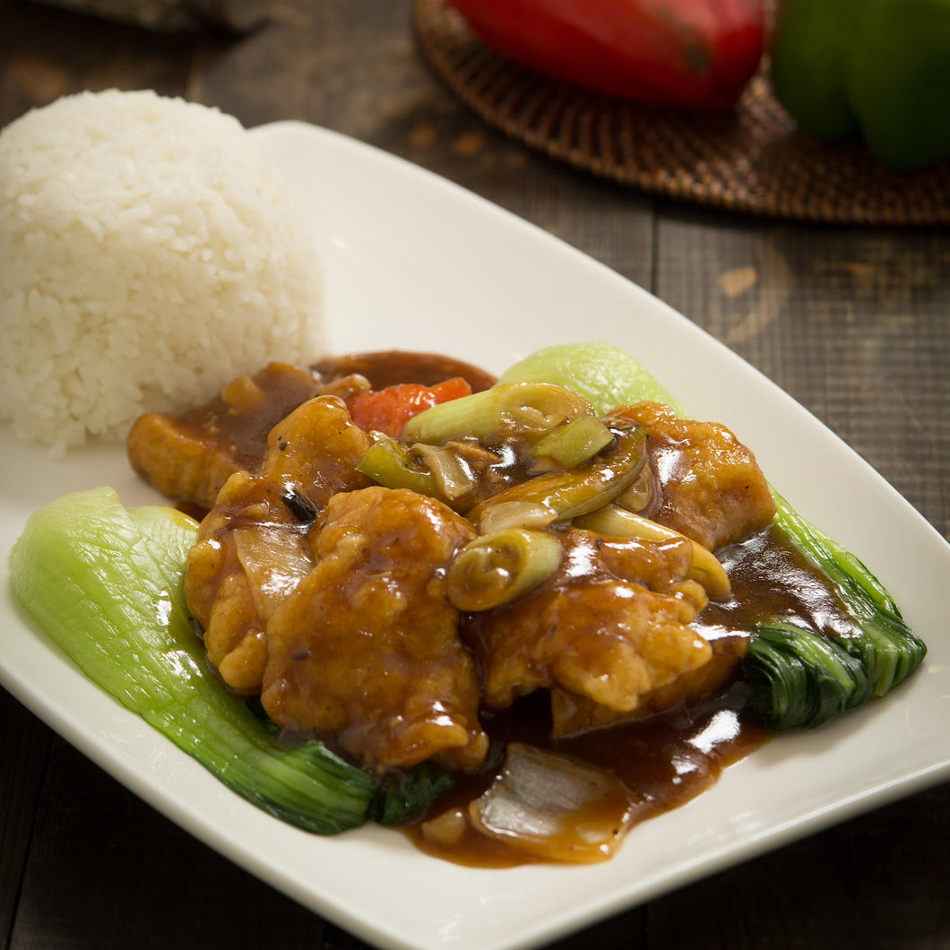 Fish Fillet Taosi with Tofu Rice