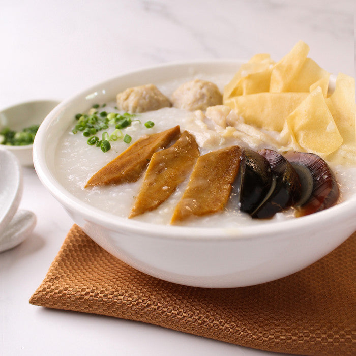 Sliced Abalone with 3 Treasures Congee