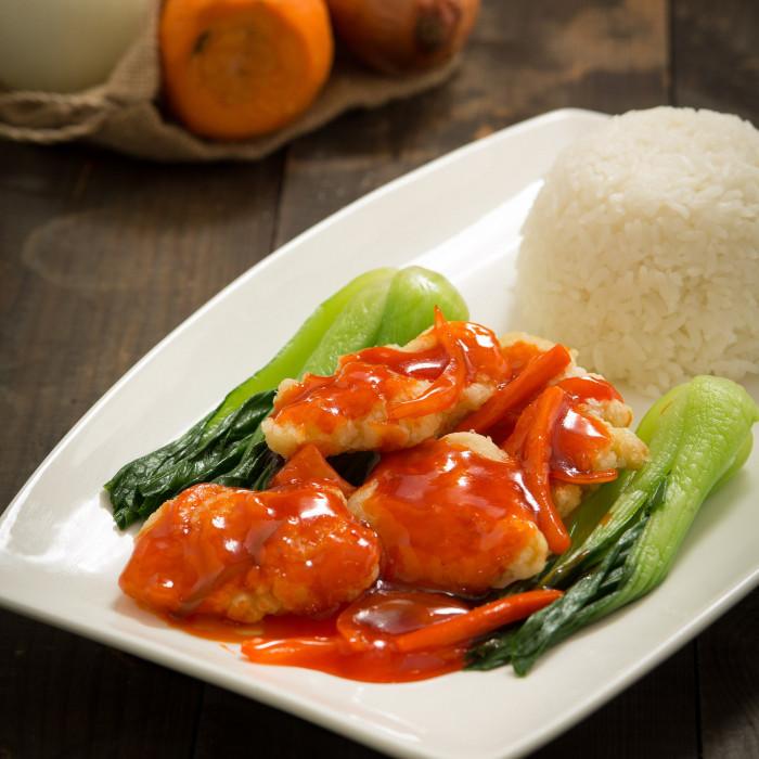 Sweet and Sour Fish Fillet Rice