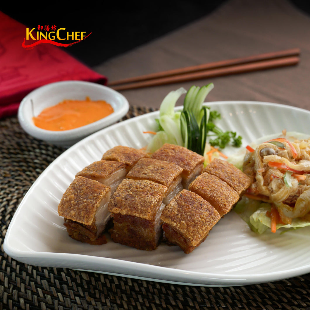 Crispy Pork Belly with Jellyfish Salad